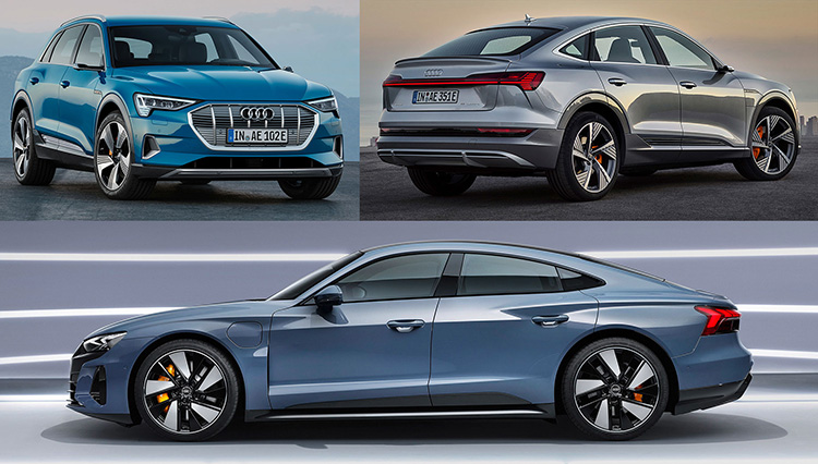 Audi e-tron, Audi e-tron Sportback, Audi e-tron GT