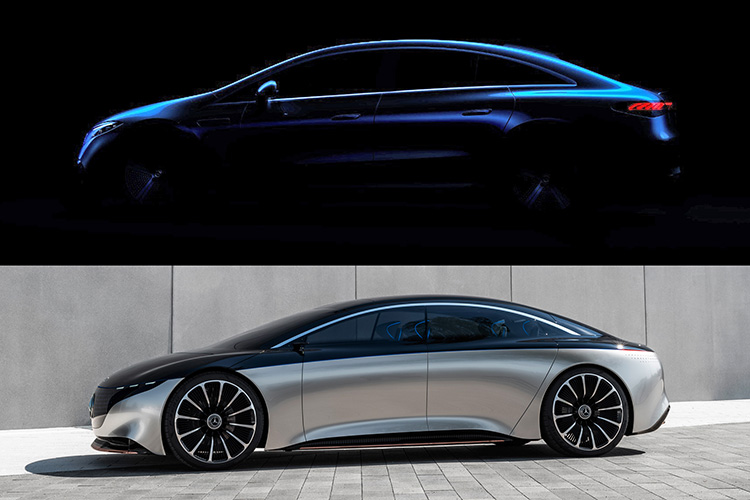 Mercedes-Benz EQS тизер, концепт Mercedes-Benz Vision EQS
