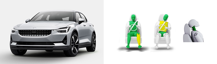 Polestar 2 краш-тест Euro NCAP