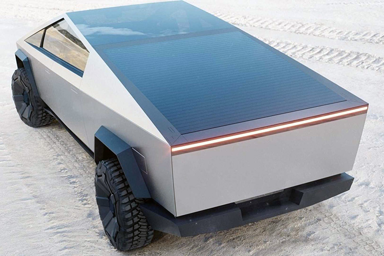 Tesla Cybertruck вид сзади