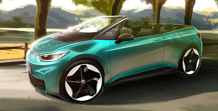 Volkswagen ID.3 кабриолет рендер