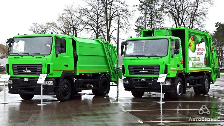 мусоровозы МАЗ-4901С0 и МАЗ-5904С2