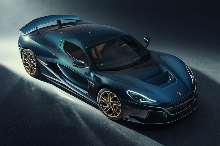 Rimac Nevera вид сверху