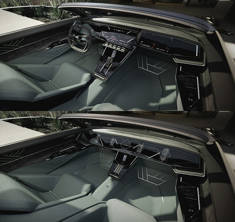 Audi Skysphere концепт приборная панель