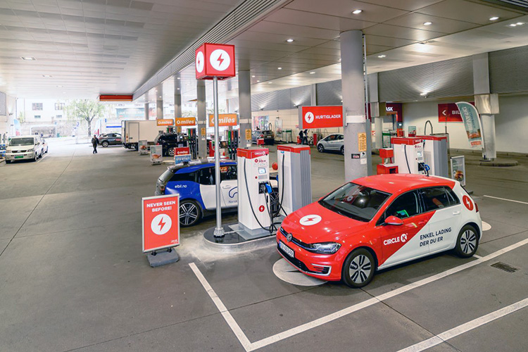 Circle K зарядные станции в Норвегии