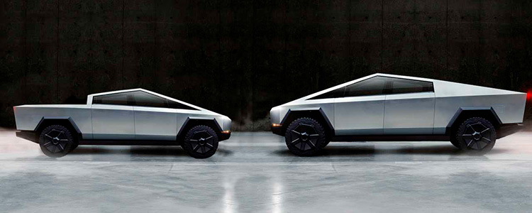 Tesla Cybertruck стандартная и уменьшенная версии