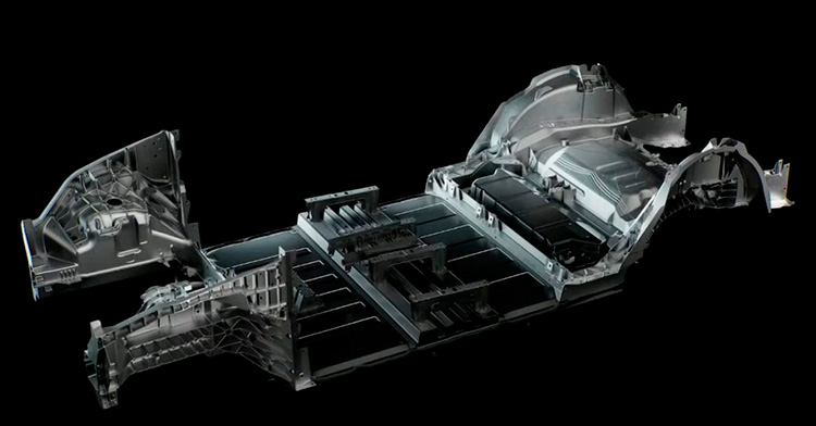 Tesla Model Y каркас giga press