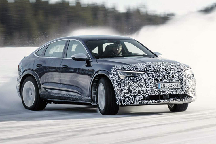 Audi E-Tron Sportback 2023 зимние испытания