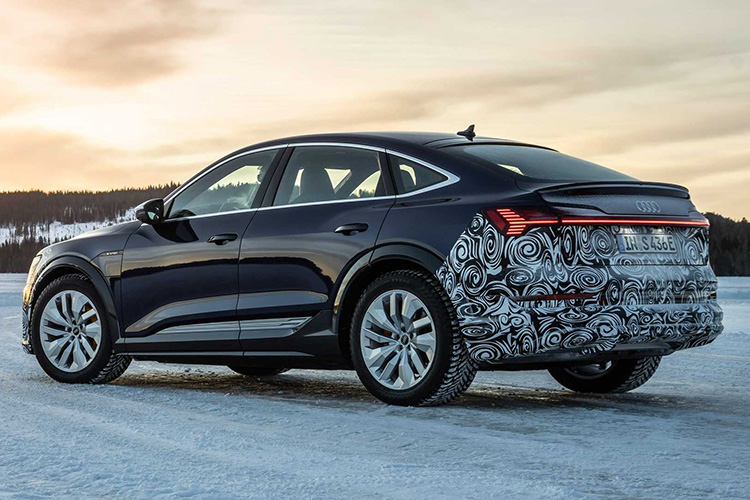 Audi E-Tron Sportback 2023 зимние испытания
