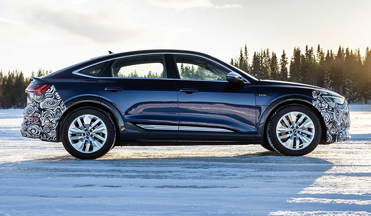 Audi E-Tron Sportback 2023 зимние испытания