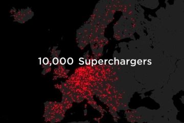 Tesla Supercharger Европа 10 000