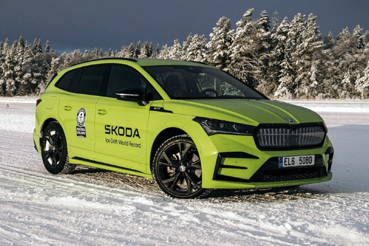 Skoda Enyaq RS установил рекорд Гиннесса по дрифту