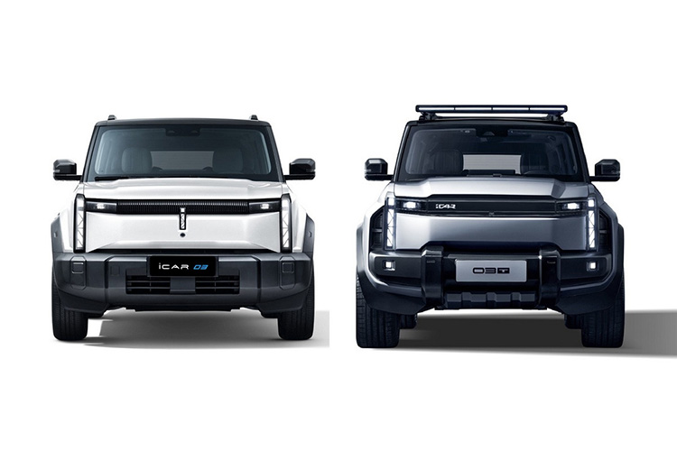 Слева — стандартный iCar 03, справа — iCar 03T