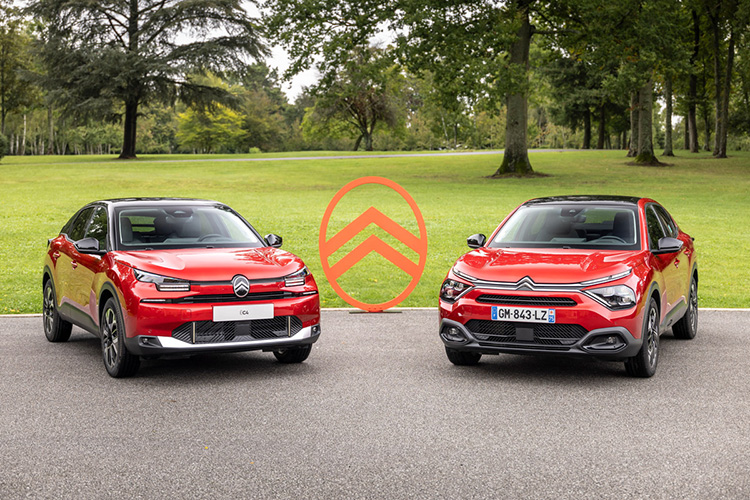Слева — обновленный хэтчбек Citroen ё-C4, справа — дореформенная пятидверка