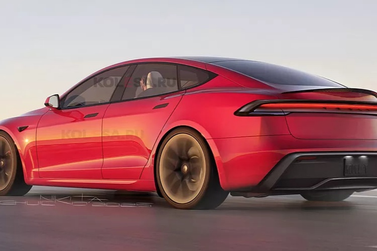 Рендер обновлённой Tesla Model S